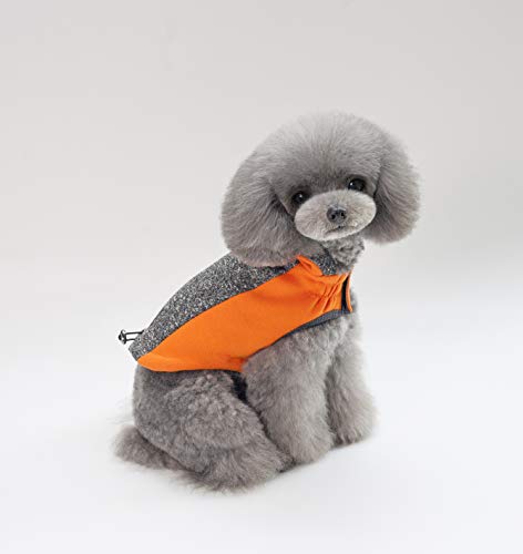 BPS Ropa para Perros Mascotas Chaqueta para Perros Abrigo para Perros 5 Tamaños 3 Colores para Elegir (M: 30 cm, Naranja) BPS-9362AZ