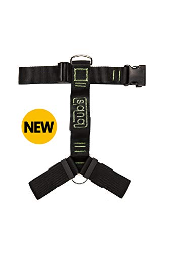 bub's no Pull - arnés con asa para Perro Grande Sistema Anti tirón (Comprobar tamaño: Cuello 43-74cm Pecho 59-94cm) (Negro)