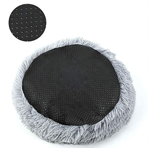 BVAGSS Cama de Felpa Deluxe Plush Redonda de Pelo Nido de Donut para Mascotas Deluxe para Gatos y Perros XH034