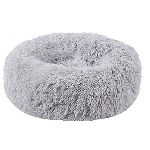 BVAGSS Cama de Felpa Deluxe Plush Redonda de Pelo Nido de Donut para Mascotas Deluxe para Gatos y Perros XH034