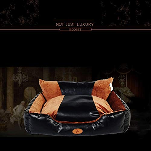 Cama nido para perro Perrera Invierno lavable Labrador Alaska Cama para perros Husky Medio Perro grande Mascota Sofá Four Seasons Cuero PU Costura Dominante caseta casa mascotas ( Size : 120x80x38cm )