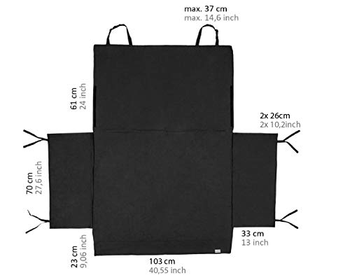 CARTECO Alfombrilla Universal para Maletero con protección Lateral en Negro, Alfombra Protectora para Maletero, Funda para Maletero, colchoneta para Maletero