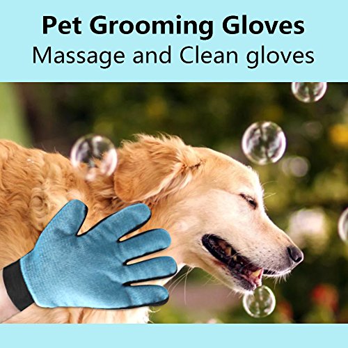 Cepillo para Guantes -con Removedor de pelo para Muebles - Limpieza de Mascotas Para Perros Pequeños, Medianos y Grandes & Gatos Con Pelaje Corto a Largo - Reduce Eficazmente la Caida de Cabello Hasta