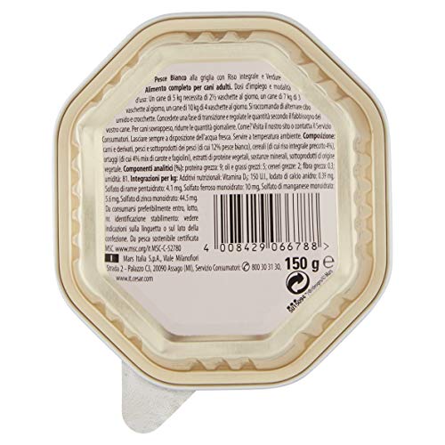 Cesar Elección del Chef - Comida para Perro, delicias de Temporada, 150 g, 14 bandejas