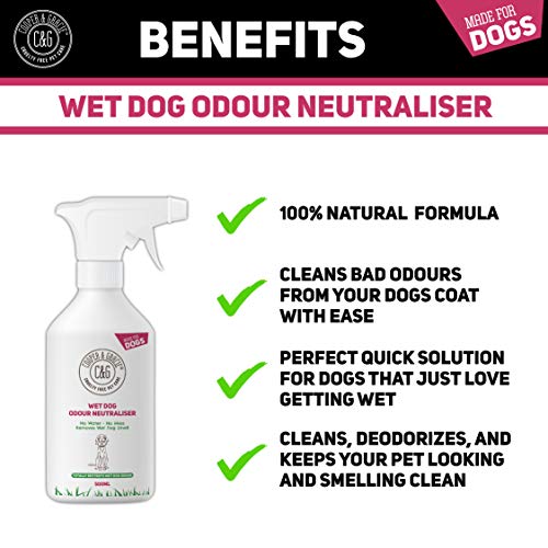 C&G Pets C&G - NEUTRALIZADOR DE Olor A Perro Mojado 500ML - ELIMINADOR DE Olor SIN Agua - Desodorante EN Spray SIN Enjuague - Perro DE Olor Agradable - Ingredientes Libre DE CRUELDAD