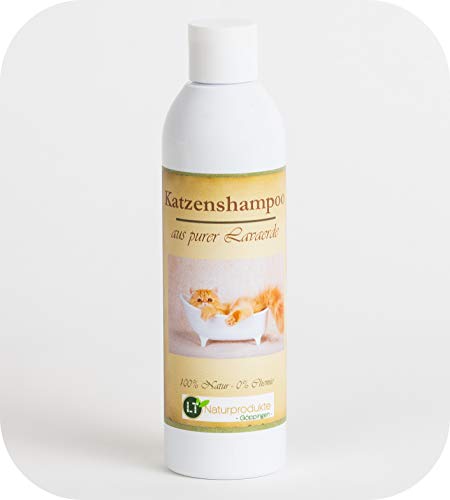 Champú para gatos | Orgánico | Libre de químicos y jabones | Hipoalergénico | Contra el picor | Con tierra de lava marroquí original | 250 ml | Para pelos cortos y largos | Para pelo brillante