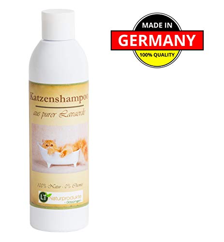 Champú para gatos | Orgánico | Libre de químicos y jabones | Hipoalergénico | Contra el picor | Con tierra de lava marroquí original | 250 ml | Para pelos cortos y largos | Para pelo brillante