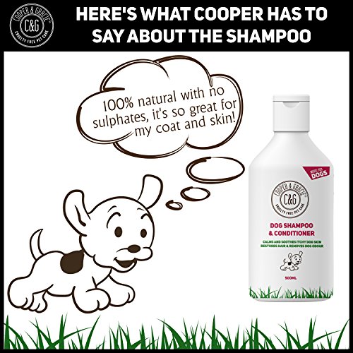 Champú para perros con olor y piel sensible al picor de C&G, acondicionador medicado seguro para cachorros, 500 ml