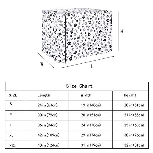 chengsan - Cubierta para Jaula de Perro de Doble Puerta, Resistente al Viento, Incluye Funda para Caja de Alambre, protección para Interiores y Exteriores