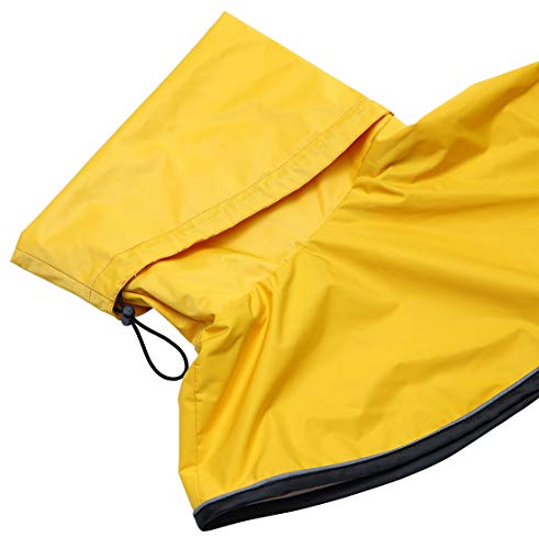 Chubasquero ligero, ajustable con correas reflectantes y agujero para el arnés, para perros, de color amarillo; el mejor regalo para galgos, Lurcher y Whippet