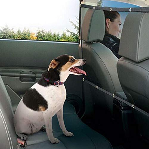 Coche Mascota Barrera Seguridad Red para Perros, Vehículo Universal Malla Valla Barrera Seguridad Duradero Viaje Bloques Perros Acceso a Coche Frontal Asientos