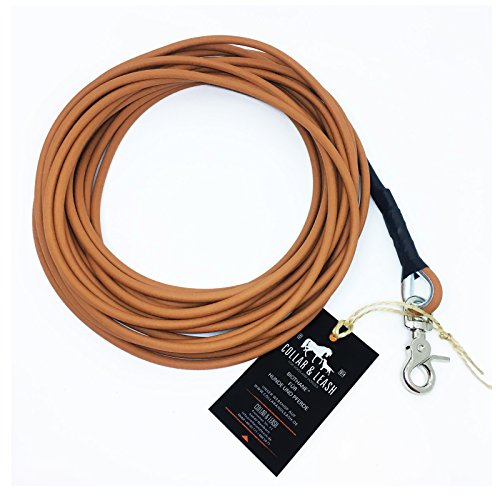 Collar & Leash Arrastre Cuerda de 6 mm Redonda biothane/1 – 15 Metros/Marrón Claro