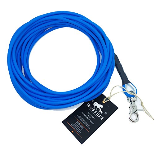 Collar & Leash Cuerda de Arrastre de 6 mm Redonda biothane/1 – 15 Metros/Azul Claro