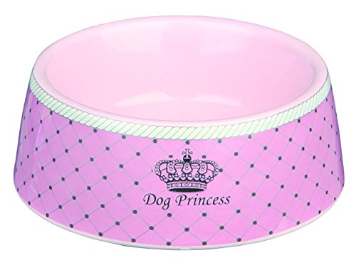 Comedero Cerám. Dog Princess, 0.18 l, ø12 cm, Rosa