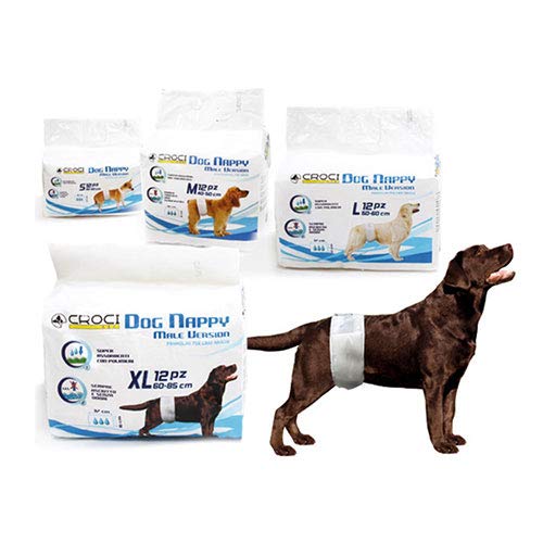 Croci Diadema para La Higiene del Perro del Pañal del Perro 12 Pc Medium 1 Unidad 325 g