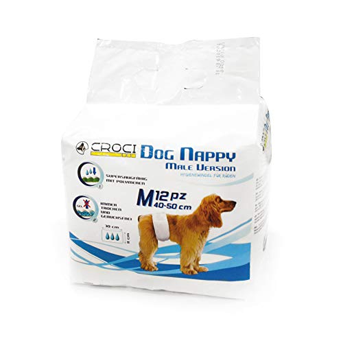 Croci Diadema para La Higiene del Perro del Pañal del Perro 12 Pc Medium 1 Unidad 325 g