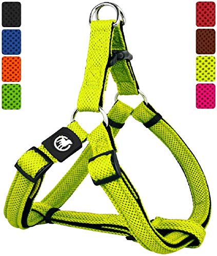 DDOXX Arnés Perro Step-In Air Mesh, Ajustable, Acolchado | Diferentes Colores & Tamaños | para Perros Pequeño, Mediano y Grande | Accesorios Gato Cachorro | Amarillo, XS