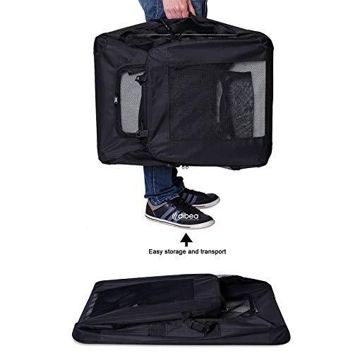 dibea TB10022 Bolsa de Transporte para Perros y Gatos, Negro, (L) 70x52x50 cm