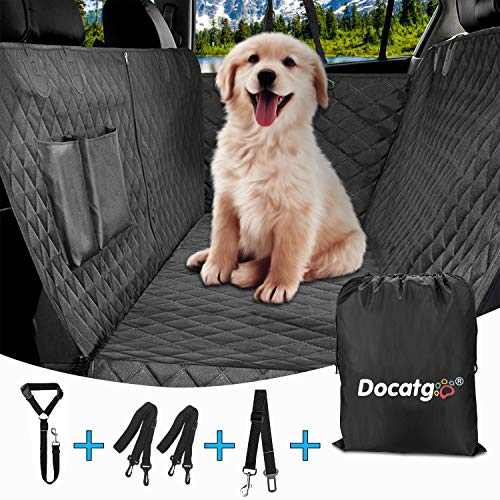 Docatgo Funda de Asiento de Coche para Perro,Cubierta Asiento Coche Perro, Funda Coche Perro, Cubierta Protector Impermeable 137X147CM, Universal para SUV, Camión