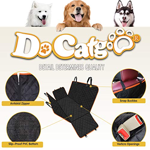 Docatgo Funda de Asiento para Perros,2019 La versión más Nueva Resistente al Agua,6 Capas 100% verdaderamente Impermeables,137CM X 147CM, Gruesa y Duradera para SUV, Camión, Transportar y Viaje