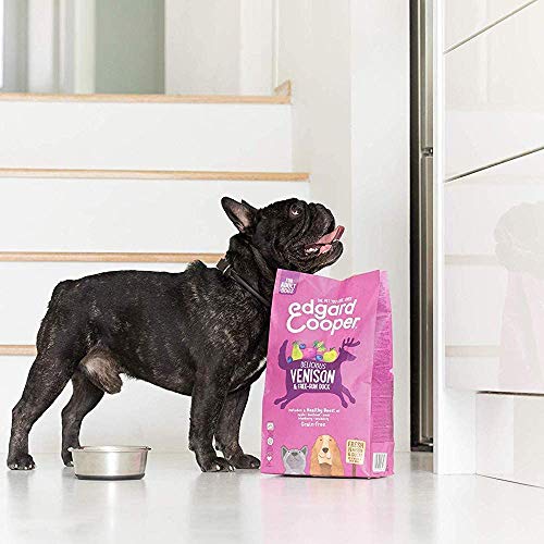 Edgard & Cooper pienso para Perros Adultos sin Cereales, Natural con Venado y Pato Frescos, 2.5kg. Comida Premium balanceada sin harinas de Carne ni Carnes sobreprocesadas cocinada a Baja Temperatura