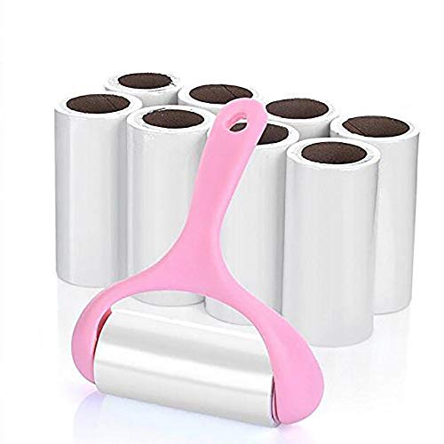 EJBOTH Rodillo de Pelusa [1 Mango + 9 Partes de Rollos], Lint Roller Quitapelusas de Adhesivo Manual Removedor de Polvo pegajoso Recolector Pelo Cepillo Limpiador del Polvo para Ropa caspa