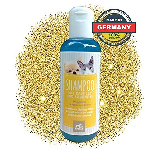 EMMA Champú para Perros y Gatos I Cuidado del Pelo con manzanilla I pH Neutro y Suave I para Pieles sensibles I Limpia Suavemente I 250ml