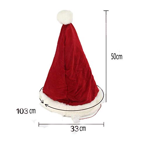 Encantador gato cama nido Navidad sombrero forma vellón felpa, cálido suave almohadilla para cachorro estera gato casa cama para perros pequeños gatos, cubierta jaula invierno dormir lavable durade