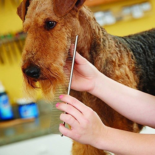 EQLEF® Acero inoxidable Grooming peine para perros mascotas peine 19cm/ 7.5inch