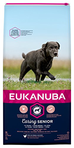 EUKANUBA Edad Avanzada con Necesidad de Cuidados Raza Grande rico en pollo fresco [15 kg]