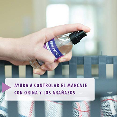 FELIWAY Classic - Antiestrés para gatos - Transportín, Viajes, Marcaje con orina localizado, Arañazos verticales localizados - Spray 60 ml