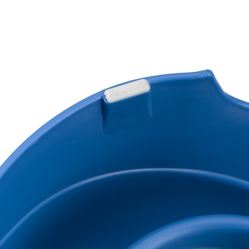 Ferplast Dispensador de Comida o Agua para Perros y Gatos AZIMUT 600, croquetas, Comida Seca o Agua, 0,6 L, Plástico, Depósito Transparente, Base Antideslizante, 12,5 x 19 x h 19,5 cm Azul Marino