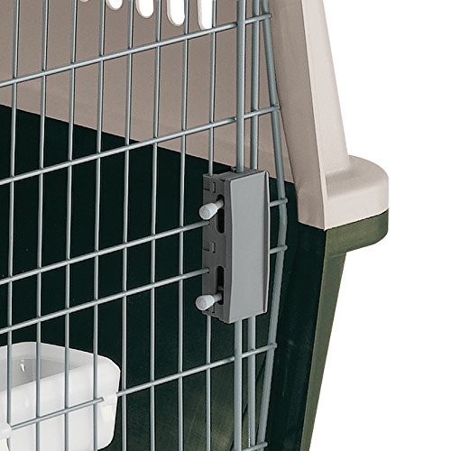 Ferplast Transportín para Perros Grandes Atlas 60 Classic, con comedero Incluido, Puerta de Acero plastificado, Cierre de Seguridad, Rejillas de ventilación, 61 x 91 x h 66,5 cm Verde