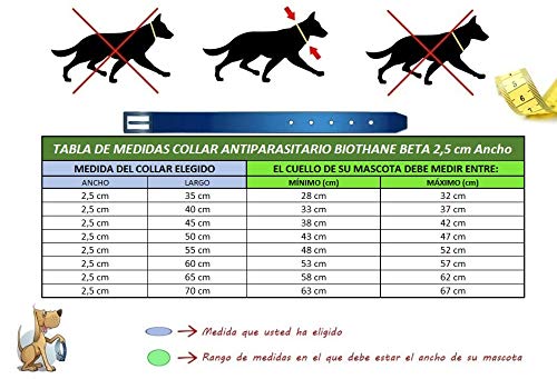 Francisco Romero - Collar con Funda Antiparasitaria Biothane Beta, 2.5 x 45 cm, Marrón