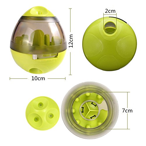 Freeas Pelotas para Perros Juguetes para Perros, Pet Food Ball Interactivo Vaso Fuga Comida Tratar-dispensar Pelota para Perro Gato Aumenta IQ y Mental Estímulo Perro Pelota Juguete 10x12cm