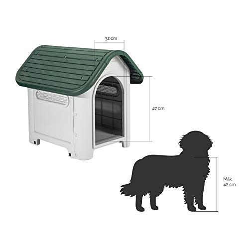 Gardiun KZT1007 - Caseta para Perros Dakota en Resina de Plástico 72x87x75 cm