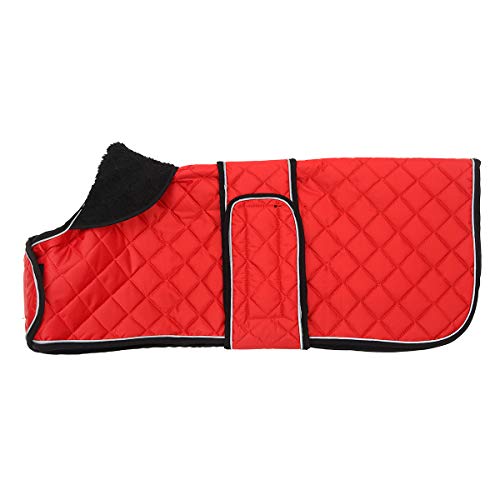 Geyecete C588 Abrigo térmico Acolchado para Perro, Abrigo de Invierno para Perro con Forro Polar cálido, Ropa para Perro al Aire Libre con Bandas Ajustables para Perros pequeños, medianos y Grandes