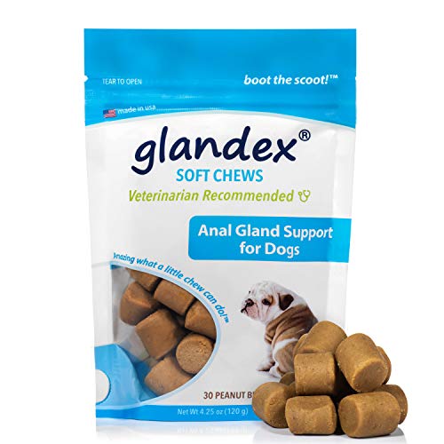 Glandex 30 Count Soft Chews Suplemento de probióticos y Fibra para Perros