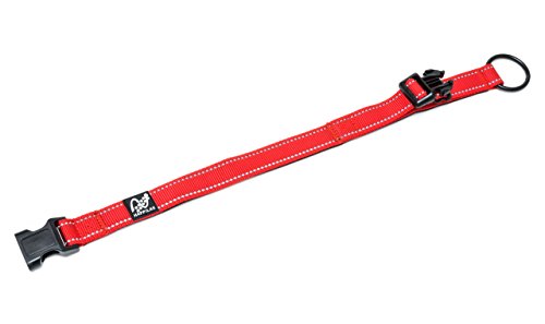 Happilax Collar Perro Grande Acolchado, antitirones, Ajustable y Reflectante, Rojo