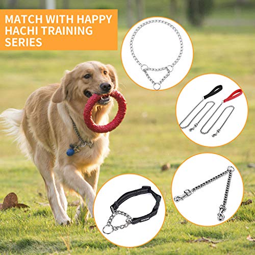 HAPPY HACHI Collar Consistent para Perros Collares de Acero Cadena Serpiente Metal para Adiestramiento(M 3.5mm*55cm)