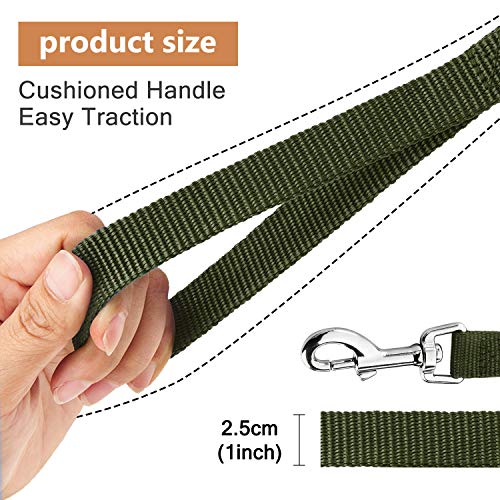 HAPPY HACHI Correa de Adiestramiento para Perros Larga Correas Nylon Resistente para Camping Paseo Longitud 20m Verde