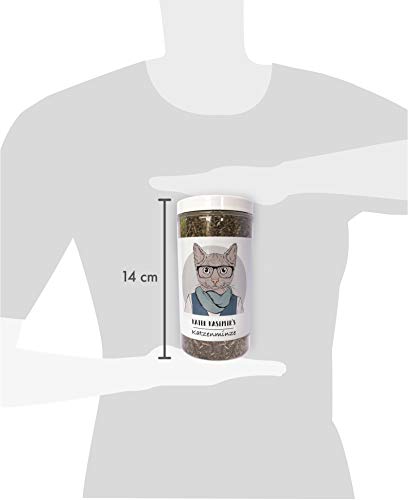 Hierba gatera (para Gatos/Catnip) Hace a su Gato Feliz. Paquete XXL de 60g Solo la Mejor Hierba gatera para su pequeño Amor (Seca y en pequeños Trazos).