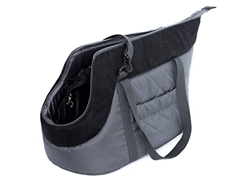 Hobbydog Tor gzc6 hundetasche Bolsa Gato Funda, tamaño 22 x 20 x 36 cm, Gris/Negro