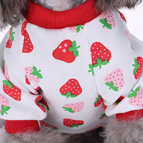 HongYH 2-Pack Ropa para Perros Perros Gatos Onesie Pijamas de Perro Suave Algodón Puppy Rompers Mono de Mascota Acogedor Body para Perros pequeños y Gatos