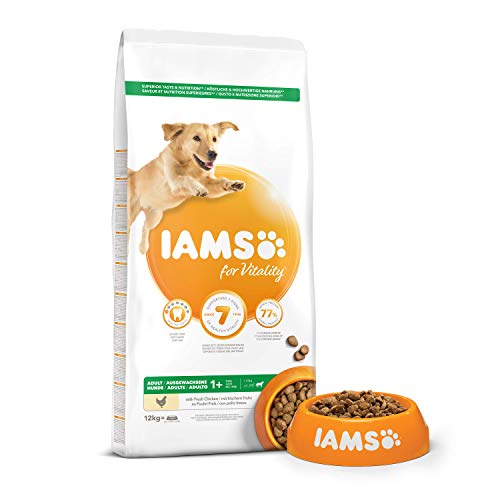 IAMS for Vitality Alimento para Perros Grandes Adultos con pollo fresco [12 kg]