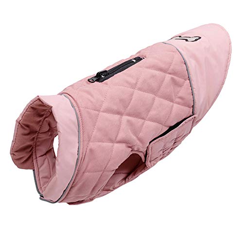 Idepet Chaqueta impermeable para perros Chaqueta cálida de invierno Chaleco, traje de nieve a prueba de viento Ropa para perros Chaleco para mascotas Ropa para perros con orificio para arnés