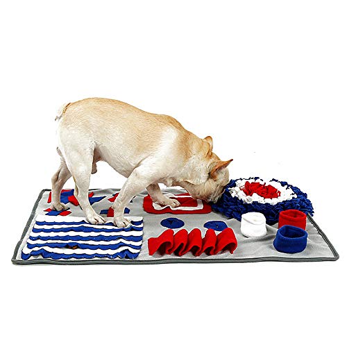 IEUUMLER Snuffle Mat para Perros Alfombrilla de Entrenamiento Estera de Entrenamiento Manta para la Nariz Juguete de Juego IE081 (S (50x75cm), Grey)