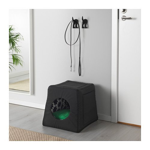 Ikea Lurvig - Cama para Gatos, Color Negro