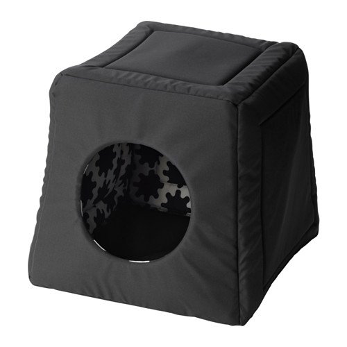 Ikea Lurvig - Cama para Gatos, Color Negro