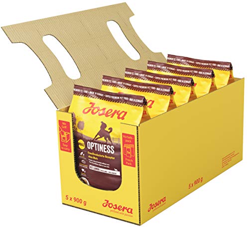 JOSERA Alimento Seco Para Perros : Comida Para Perros Pienso Alimento Seco Saludable Galletas Proteína Saco Perro Optiness  900 g